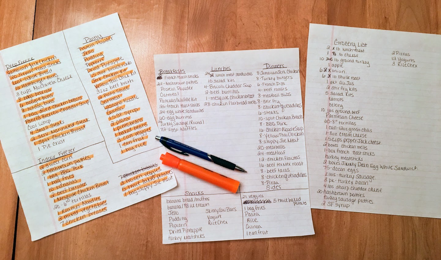 meal planning, meal prep, using your inventory, freezer meals