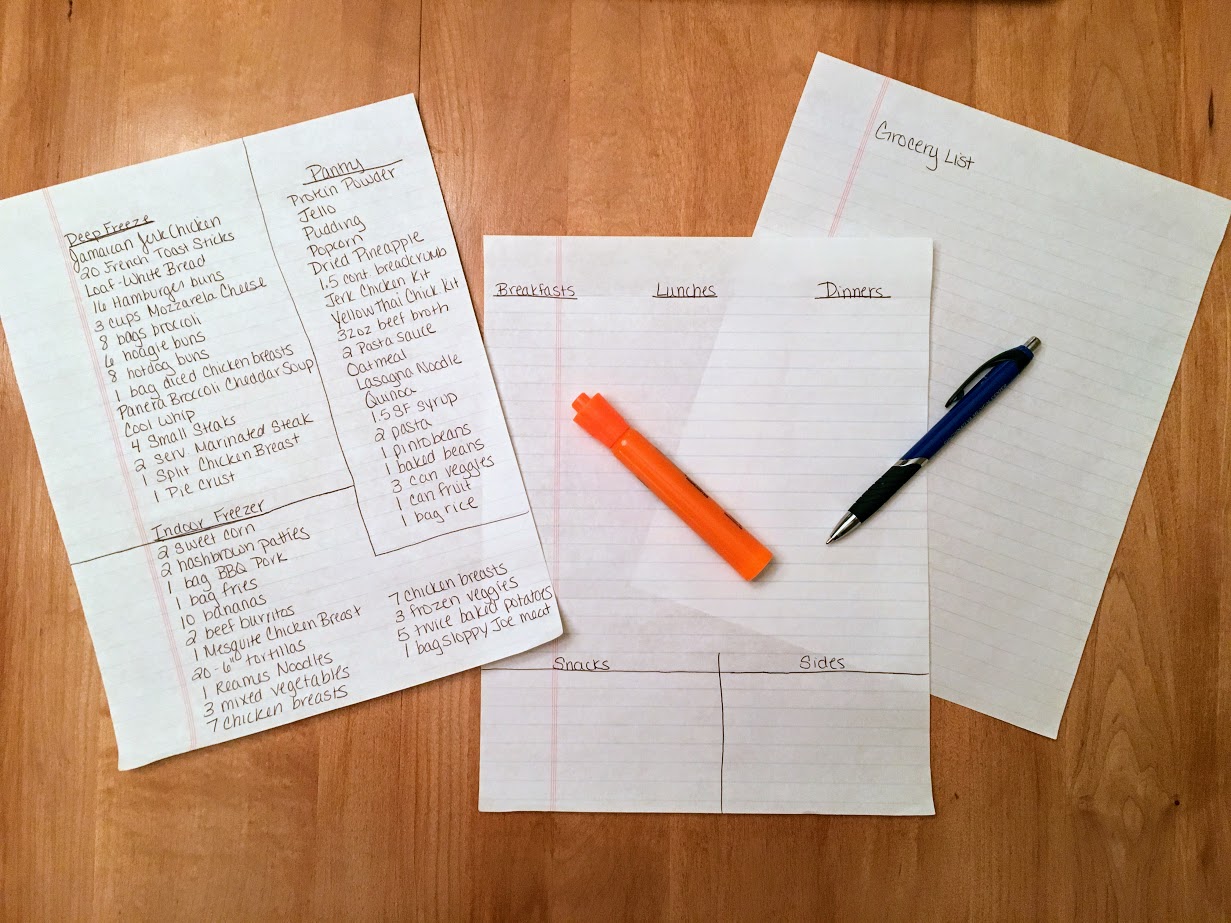 meal planning, inventory, freezer meals