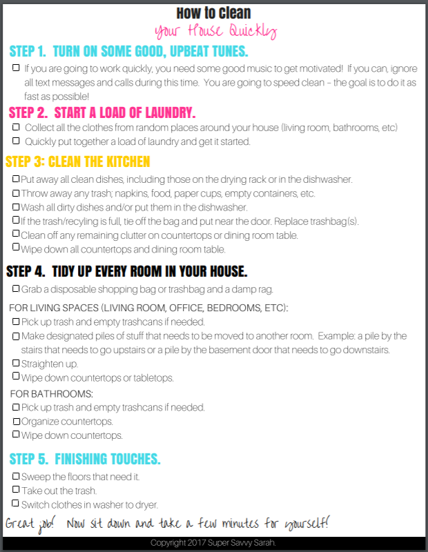How to clean your house quickly