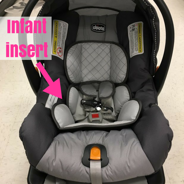 Infant insert, dangerous car seat mistakes