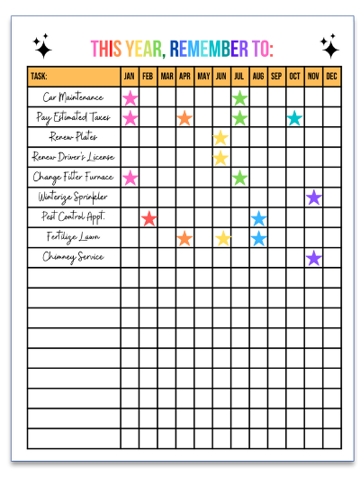 this year remember to household tracker