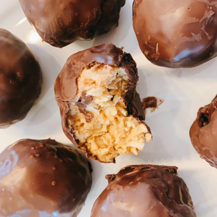 chocolate covered energy balls